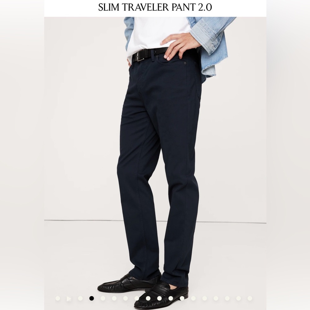 Slim Traveler Pant (Men’s) - Black - Banana Republic - NEW